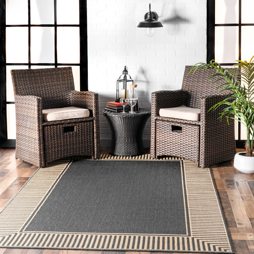 Alegre Bordered Indoor/Outdoor Rug